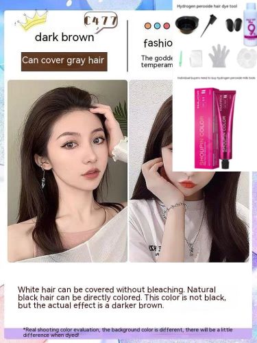 Ammonia-free Hair Color Paste Monochrome Paste Cover White Hair Multi-segment Color One-step Black Tea Gray Blue Black Hair Dye