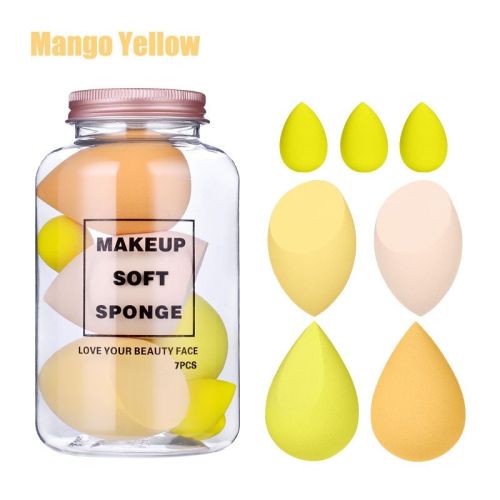 Foreign Trade Makeup Puff 7 PCs Canned Cosmetic Egg Suit Drift Bottle Makeup Sponge Soaking Water Bigger Mini